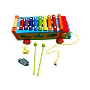 Maxbell Wooden Xylophone 8-Note Musical Toy Kids Development Wisdom Anim…